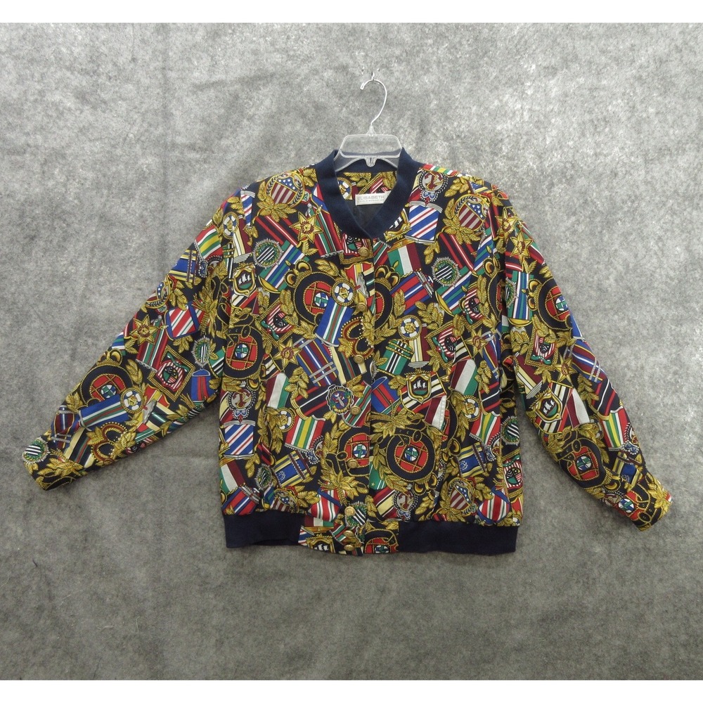 Elisabeth Womens Jacket Size 18 Lined Long Sleeve Shoulder Pads Pockets VTG